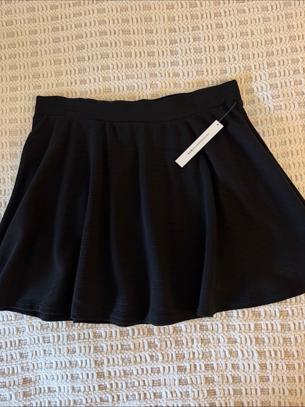 Joe B by Joe Benbasset Black Textured Skater Mini Skirt Size XL NWT